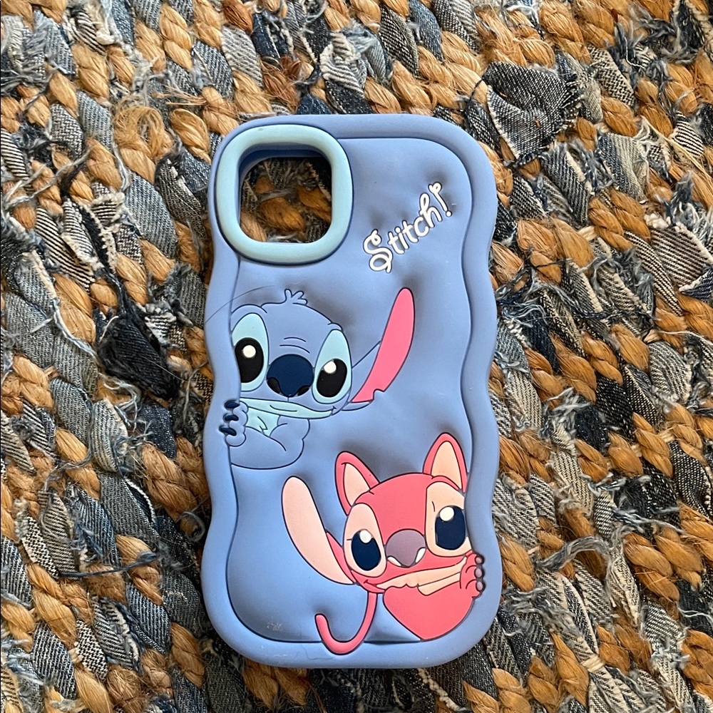 Stitch Blue and Pink IPhone 6.7” Case